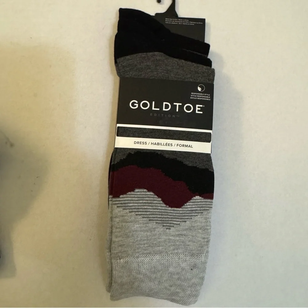 GoldToe Edition Mens Blueridge Crew Socks Assorted, 3 Pack